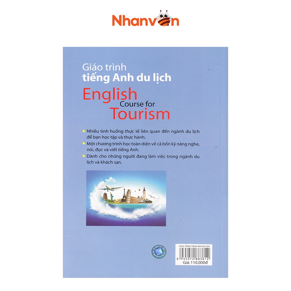 Sách Giáo Trình Tiếng Anh Du Lịch Độc quyền Nhân Văn