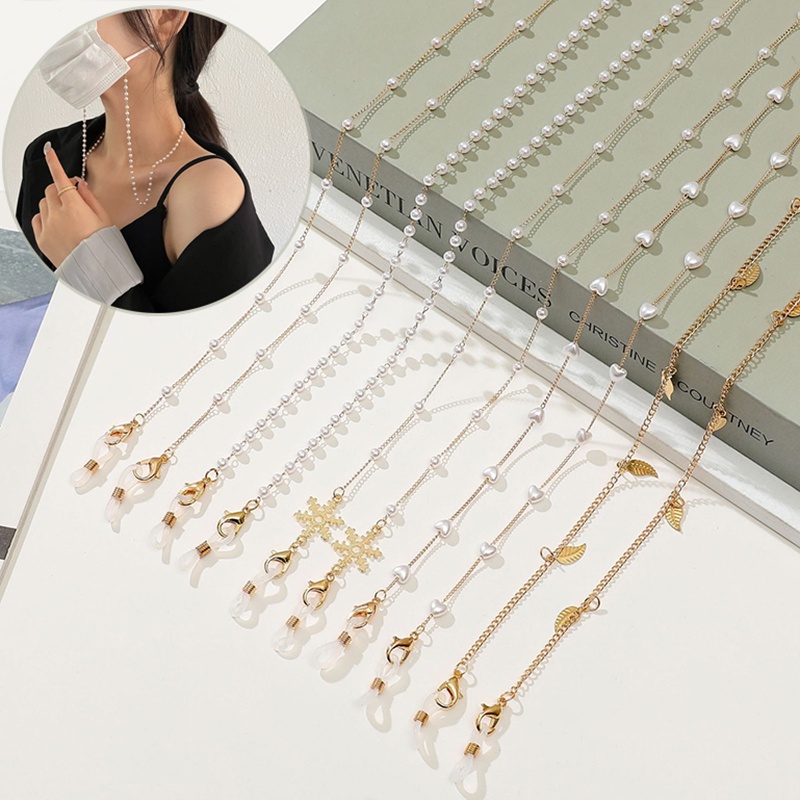 Dây Đeo Mặt Nạ Ngọc Trai Có Khóa Cài Chống Trượt/ Thất Lạc Tiện Dụng