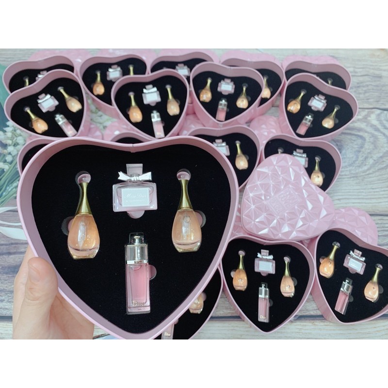 set nước hoa dior trái tim