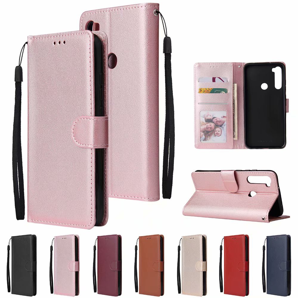 Ốp Điện Thoại Da PU Viền Silicon Dẻo Kiểu Ví Đựng Thẻ Cho Xiaomi Redmi Note 9s 9 Pro 4 4X 5 5A 6 7 8 Pro 7A 8A 8T Chống Sốc