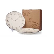 Đĩa sứ tráng men tròn BST Clock họa tiết đồng hồ cổ điển - DST Việt Nam