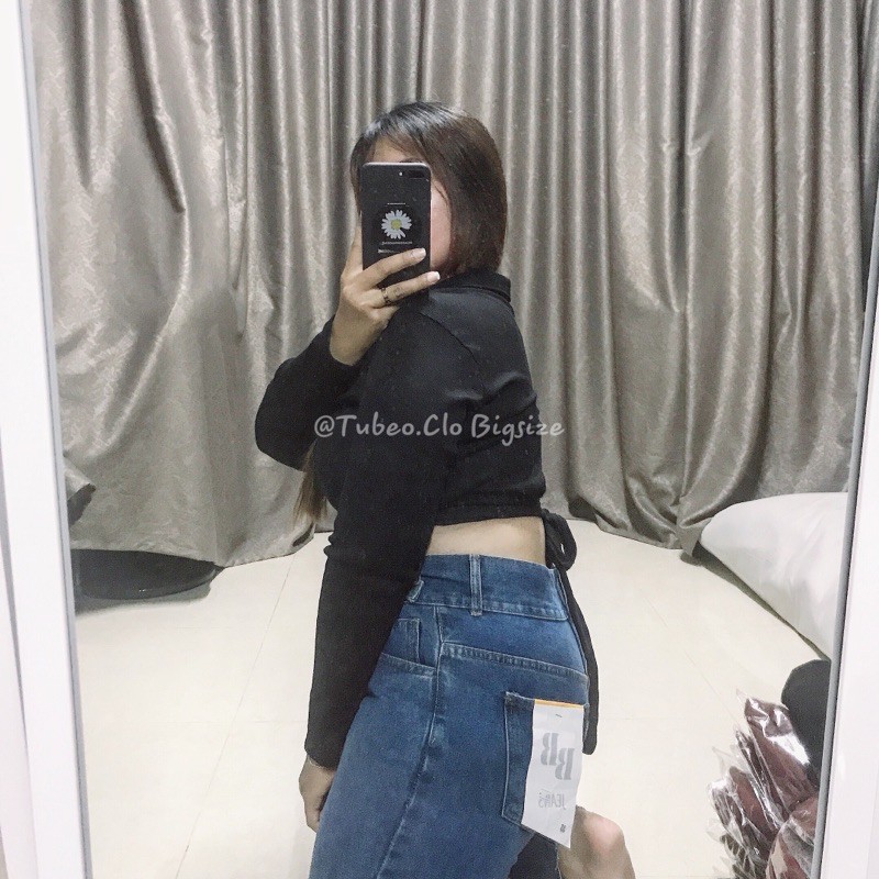 Bigsize Áo croptop hở lưng 60-90kg