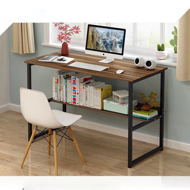 Bàn làm việc, bàn học thông minh thiết kế hiện đại khung thép mặt gỗ MDF cao cấp | BigBuy360 - bigbuy360.vn