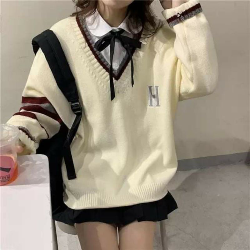 SET Áo len kèm sơmi phong cách ullzang  ⛄