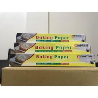 giấy nến Nướng bánh không thấm mỡ cuộn nhỏ màu vàng 30cm x 5m