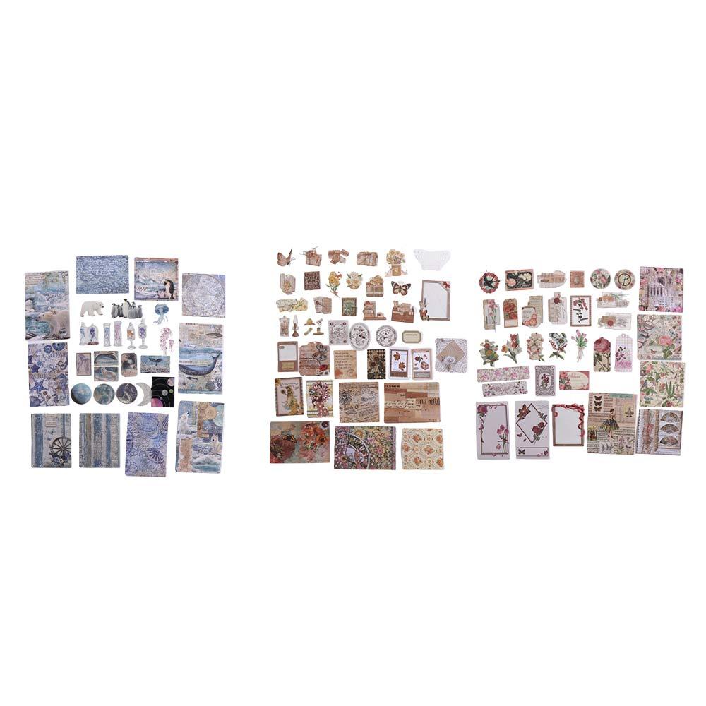 PEWANY Giấy Dán Trang Trí Sổ Tay Hình Cây Cối / Tài Liệu / Hoa Lá Kiểu Vintage DIY