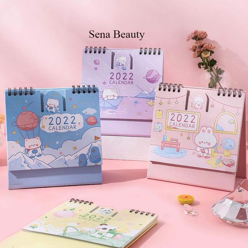 Lịch để bàn siêu dễ thương năm 2022 Sena Beauty