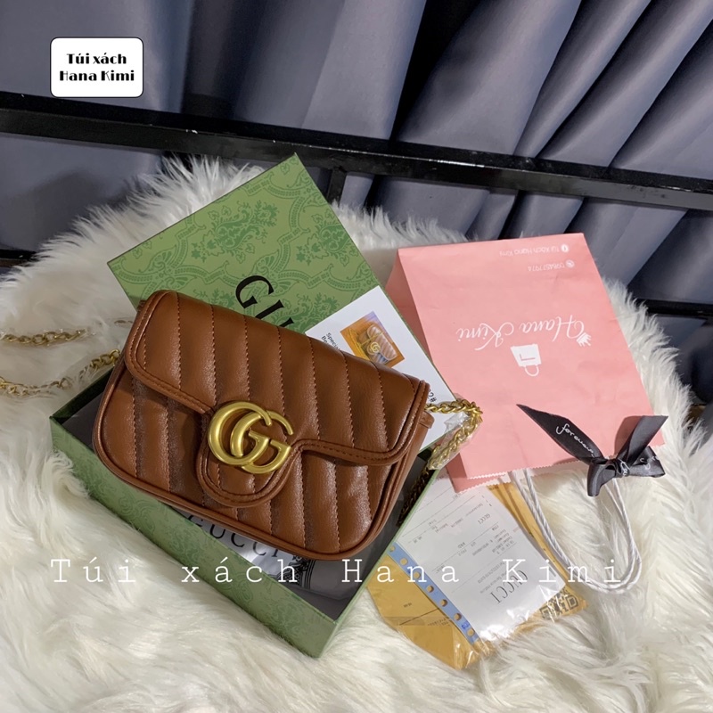 Túi đeo chéo nữ G Marmont matelassé size mini 18 Full hộp