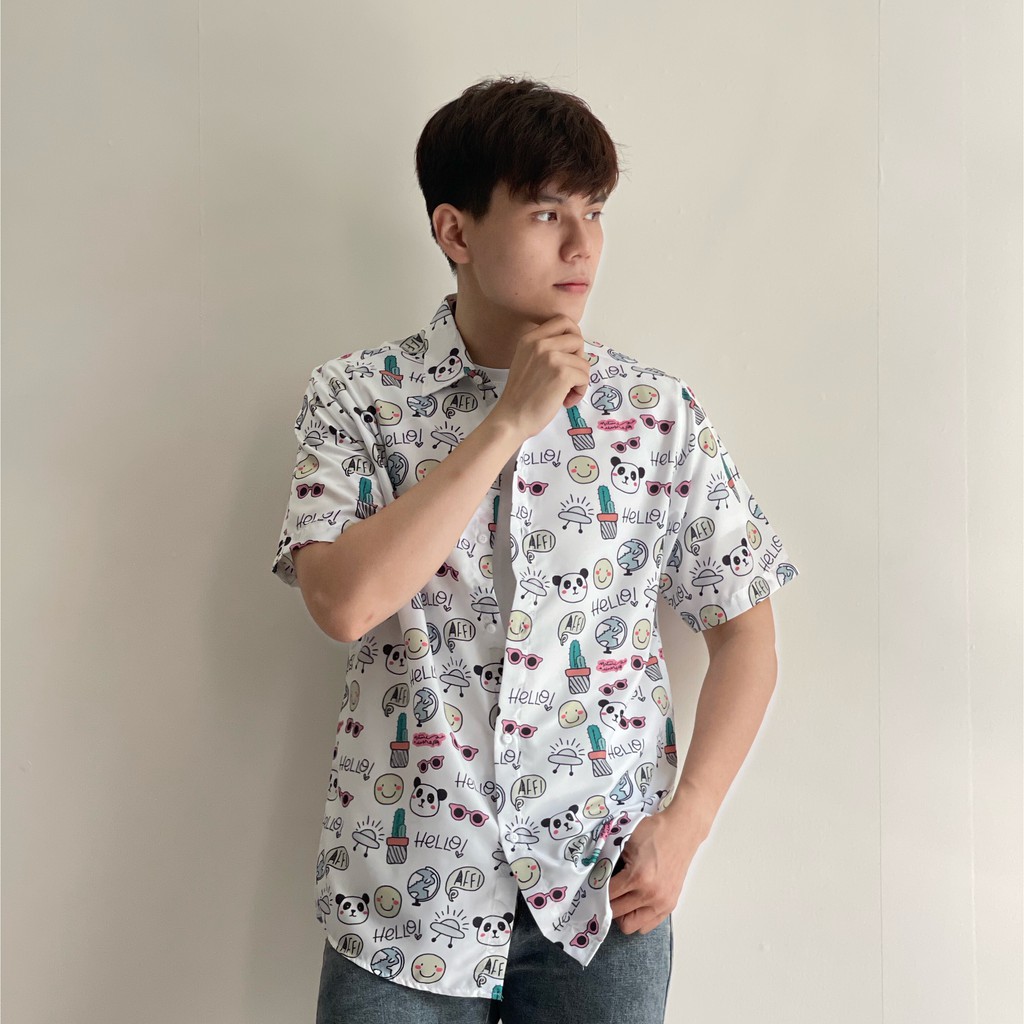 ÁO SƠ MI NAM FORM RỘNG HOẠ TIẾT ĐẶC SẮC , PHONG CÁCH 2021