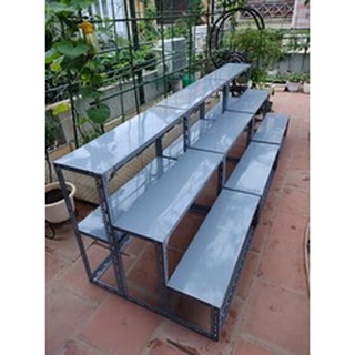 Kệ tam cấp, kệ bậc thang 3 tầng: Dài 60cm x rộng 30cm x cao 30-60-90