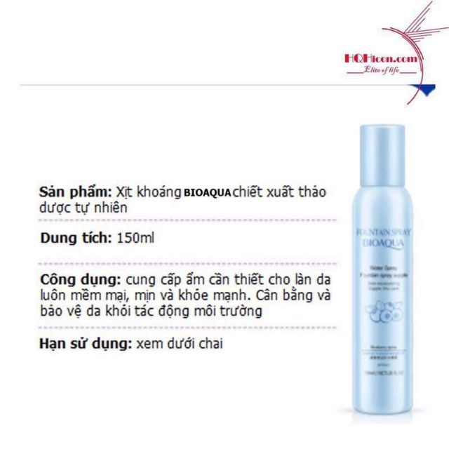 XỊT KHOÁNG BIOAQUA 150ML