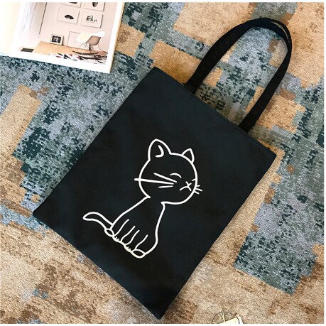 Túi Tote Bé Mèo Con Có Dây Kéo Chắc Chắn