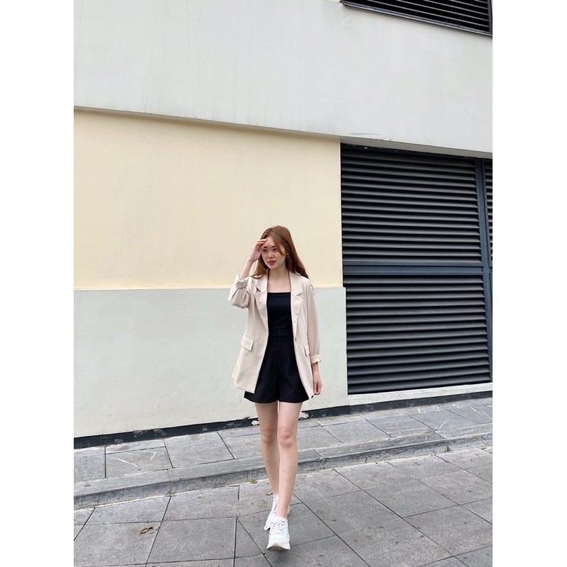Áo blazer 1 khuy kem mới