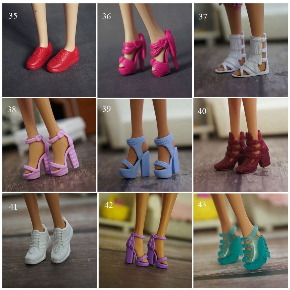 Giày boot cao gót 2.2cm nhiều màu sắc thời trang cho búp bê