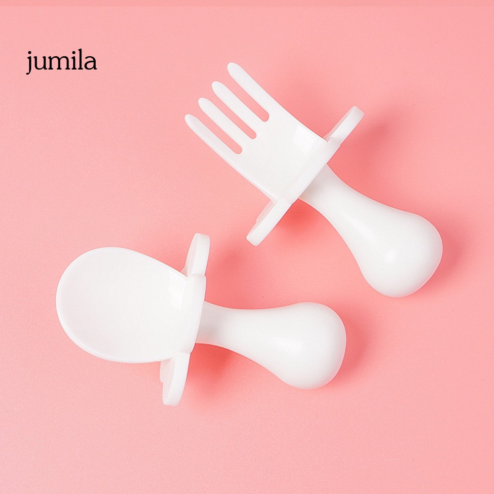 Bộ 2 Muỗng Nĩa Tay Cầm Ngắn Cho Bé