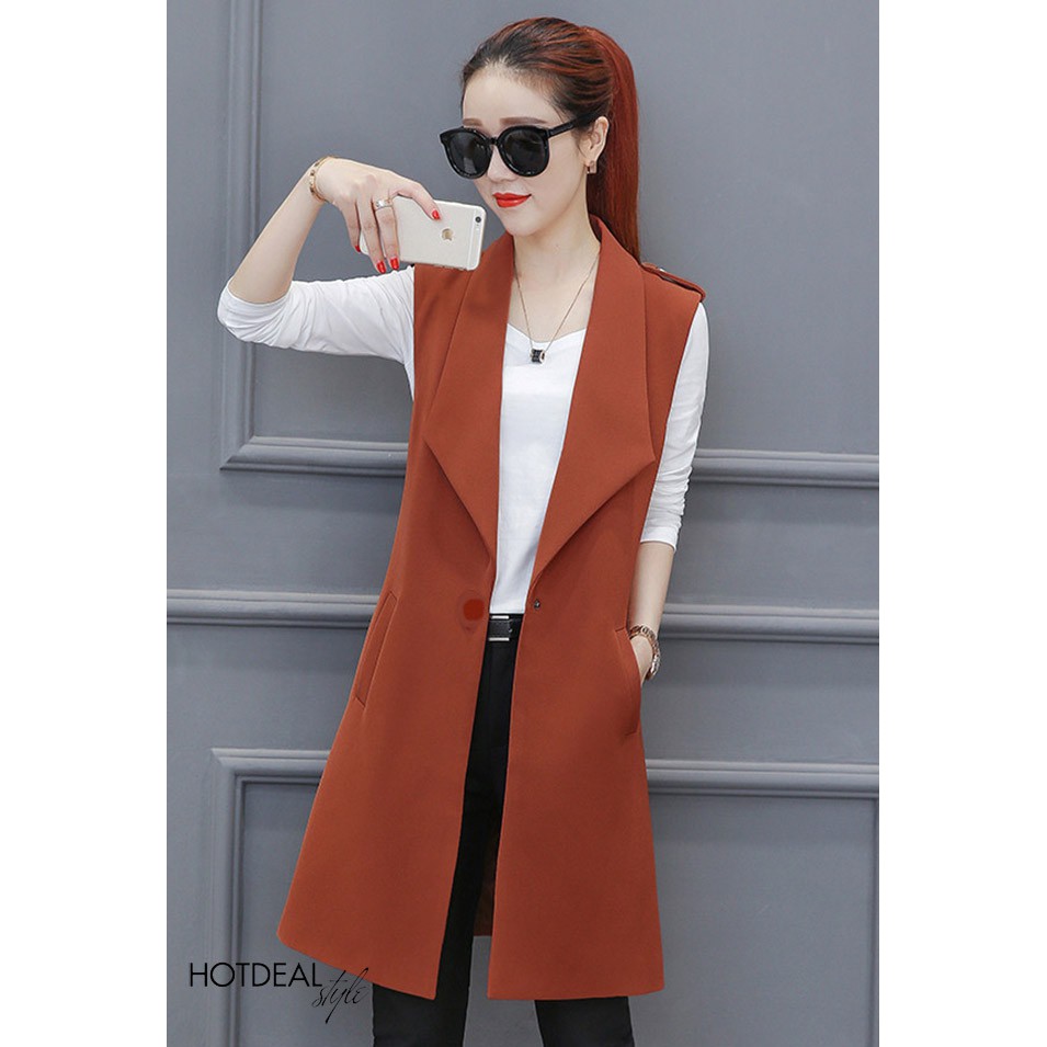 ÁO KHOÁC VEST FORM DÀI SÀNH ĐIỆU | BigBuy360 - bigbuy360.vn