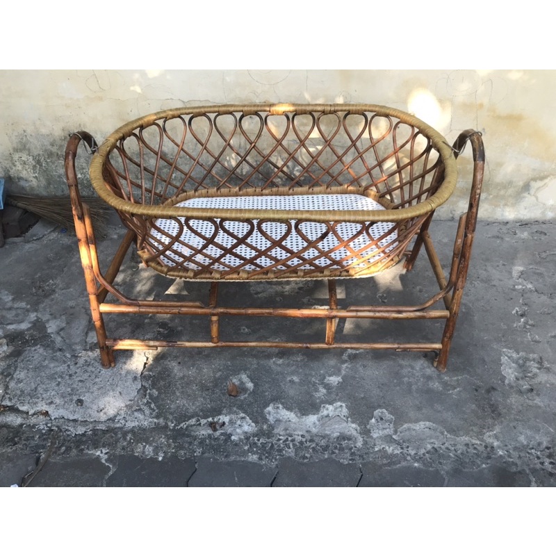 Nôi mây em bé, Nôi mây cho bé từ 0 - 10 tháng tuổi, chõng mây siêu bền, mát, nhẹ