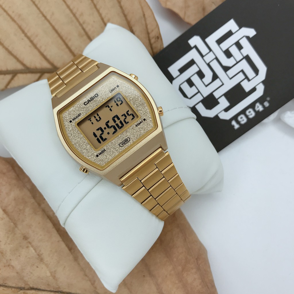 Đồng hồ nữ Casio B640 / B640WGG-9 dây thép chính hãng, chống nước 50m