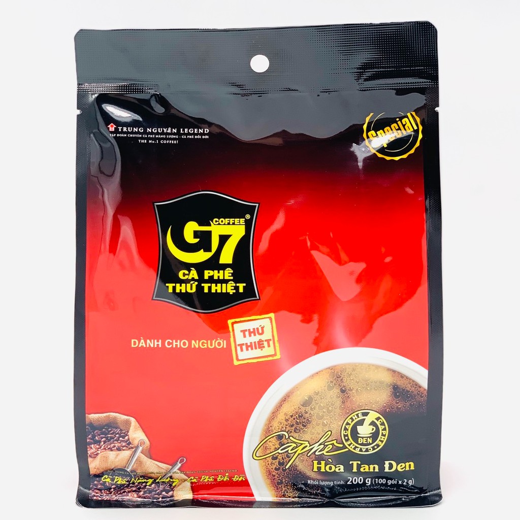 01 Bịch Cà phê hòa tan đen G7 Bịch 100 gói( Không đường, Không sữa)