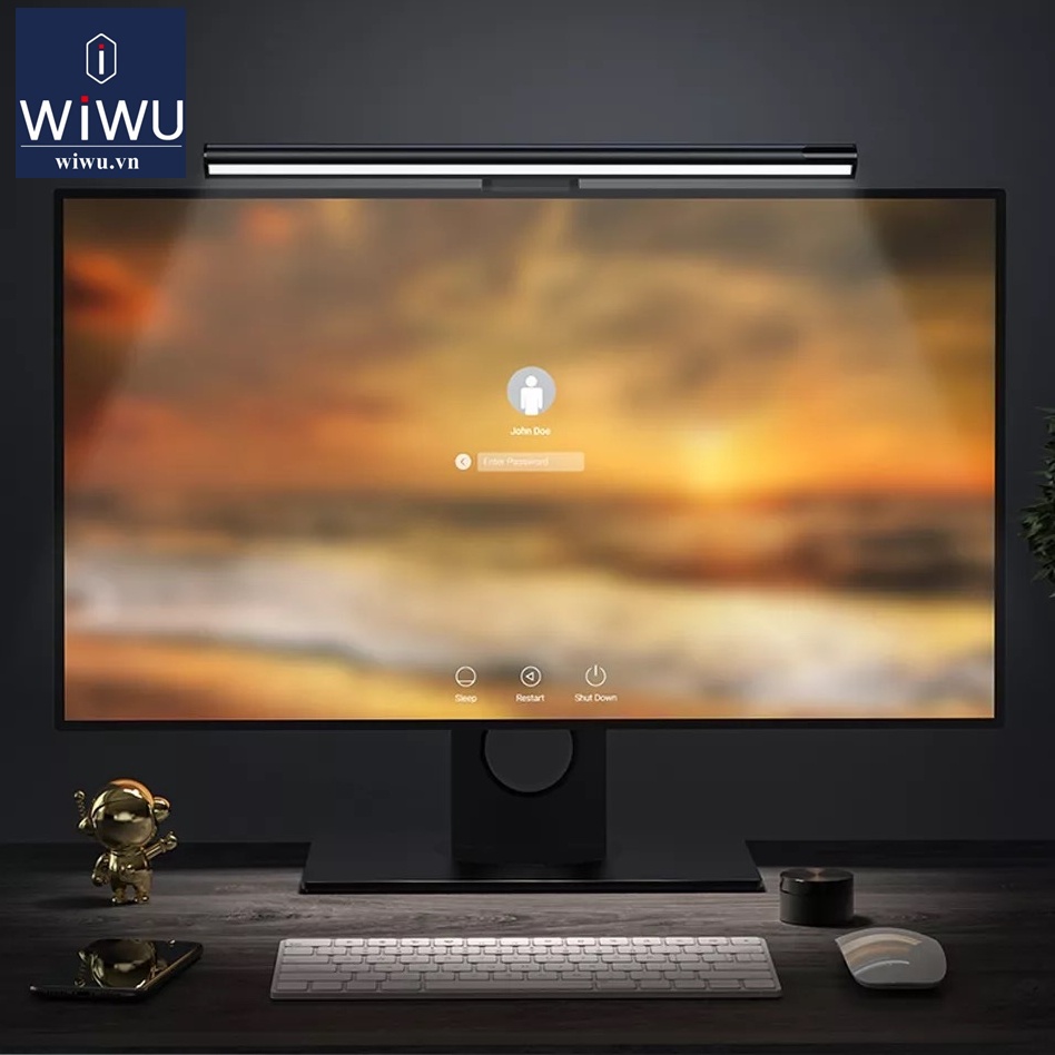Đèn Led WIWU Screen Hanging Light treo kẹp màn hình máy tính bảo vệ mắt , đọc sách ban đêm . kèm điều khiển từ xa