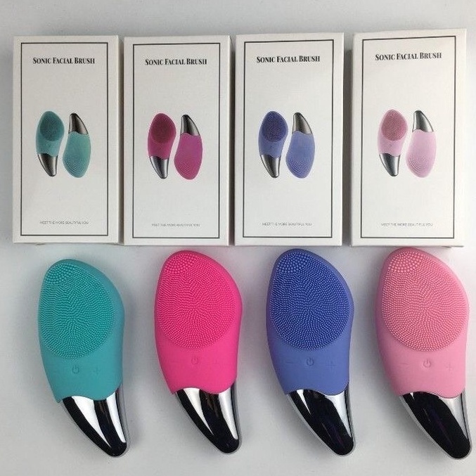 Máy Rửa Mặt Facial Sonic 3in1 Cao Cấp – Facial Brush Tích Sạc Usb Nhỏ Gọn Chống Nước Rung Sóng Âm