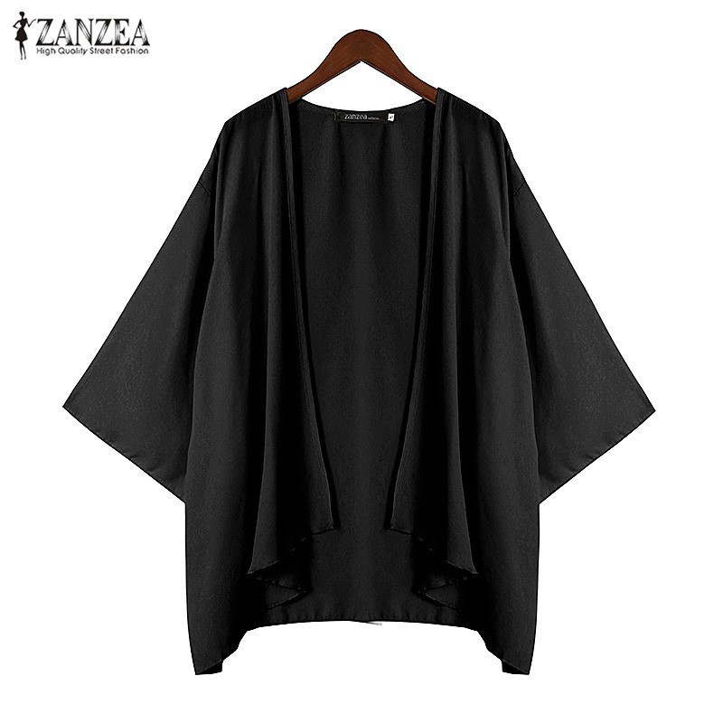 Áo Khoác Voan Ngắn Tay Phong Cách Kimono Trẻ Trung Thanh Lịch Dành Cho Nữ