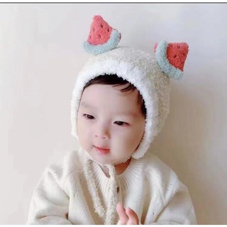Mũ len xù lông mẫu hoa quả cực hót cho bé trai bé gái từ 3 tháng đến 2 tuổi