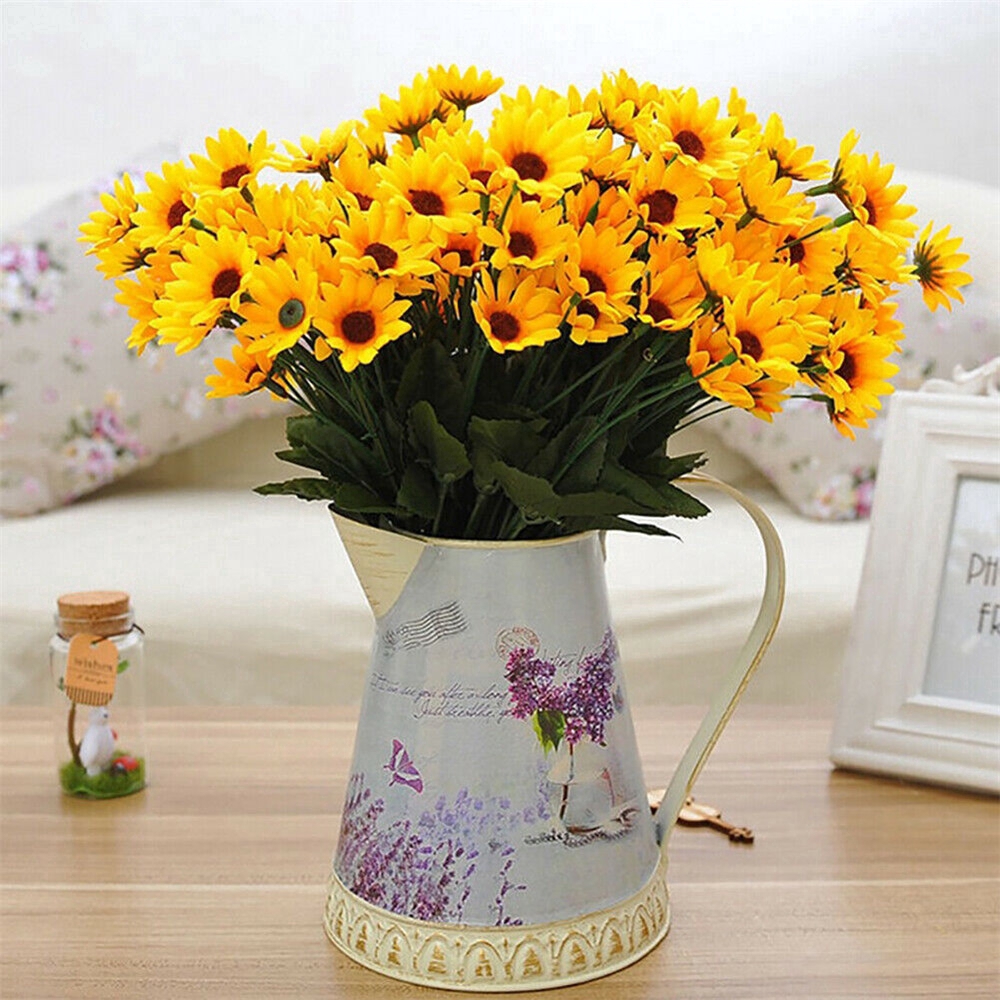 Cod Qipin Artificial Sunflower Garland Vine Silk Fake Flowers Wedding Home Party Decor Accessories