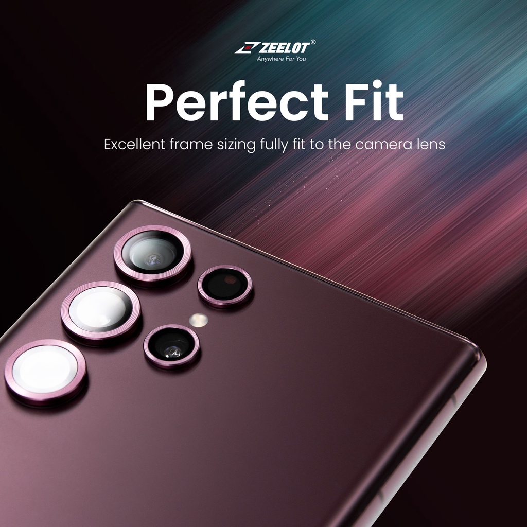 Ốp kính viền bảo vệ Camera ZEELOT Lens Protector cho Samsung S22 Ultra