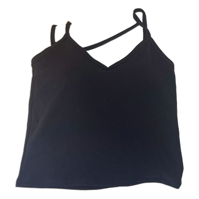 Brroa Áo Hai Dây Cotton Cơ Bản Với Áo Ngực Dây Mảnh Màu Trơn Gợi Cảm Cho Nữ