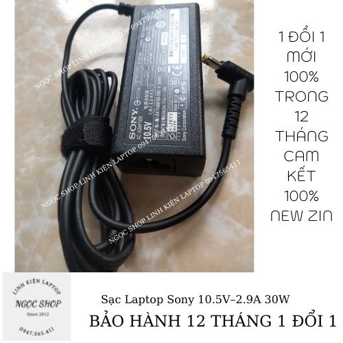 Sạc Laptop Sony 10.5V–2.9A 30W Hàng Zin Loại 1