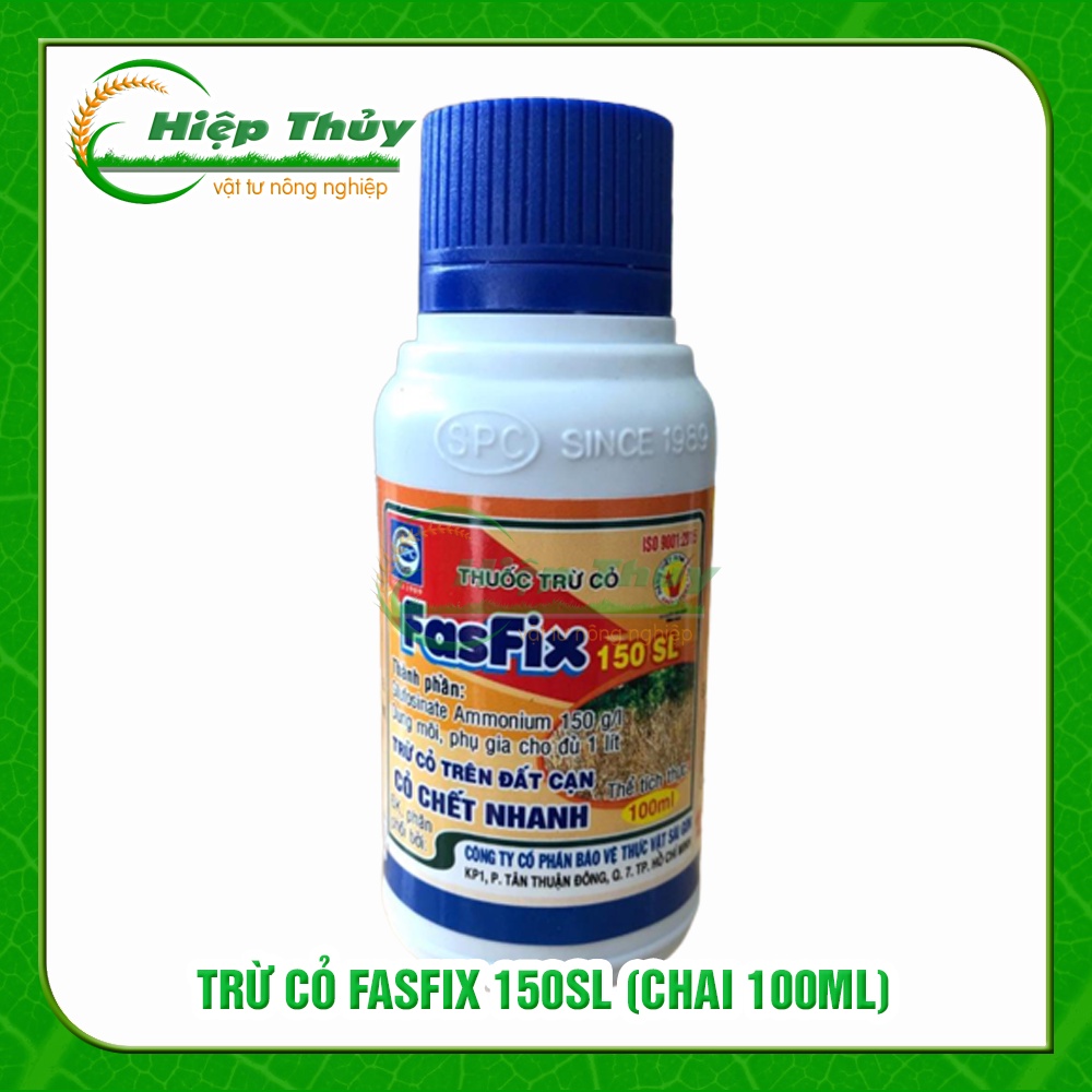 Chế phẩm trừ cỏ Fasfix 150sl trừ cỏ nhanh trên đất cạn, hiệu quả cao | chai 100ml