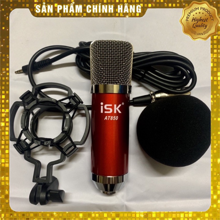 [Mã ELHACE giảm 4% đơn 300K] Mic Thu Âm ISK AT850 Hát Livestream,Thu Âm Cực Hay Độ Bắt Âm Cực Cao