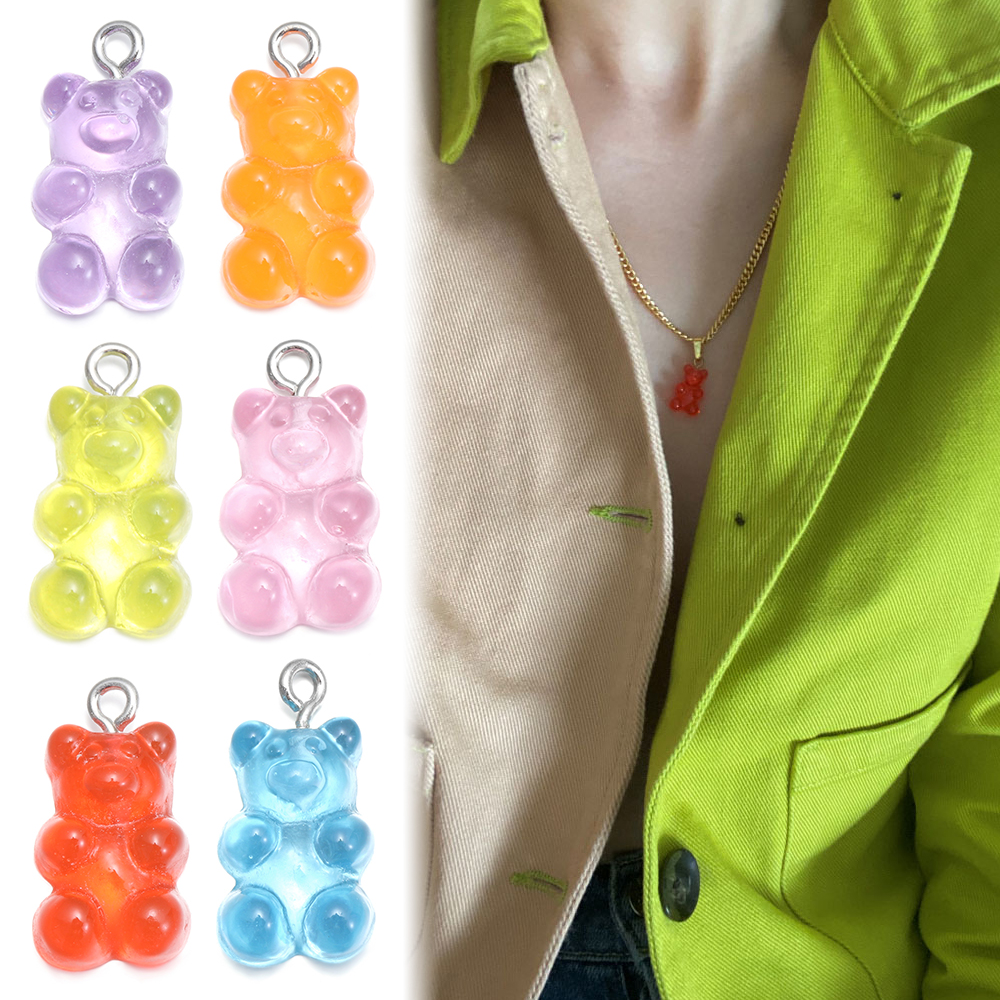 Set 10 / 50 Mặt Dây Chuyền Hình Gấu Xinh Xắn