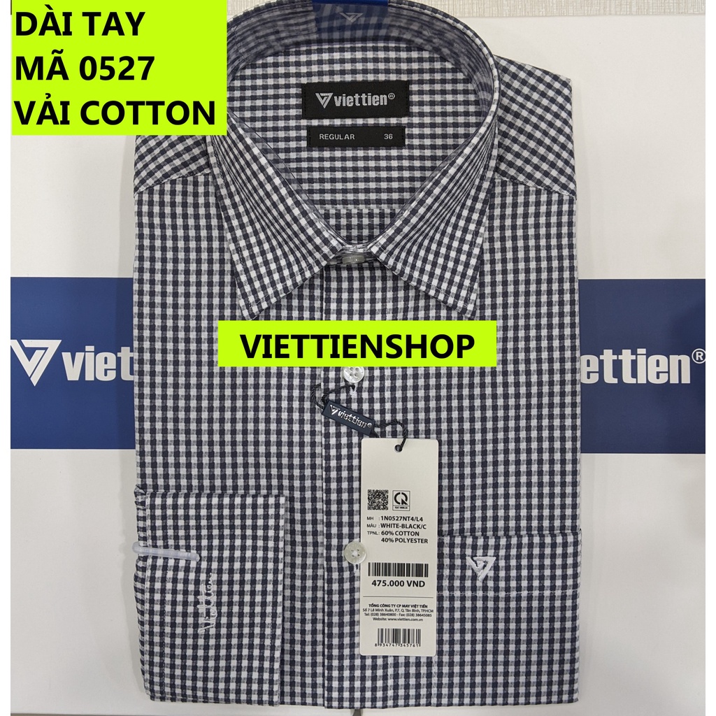 (0527 CRL) ÁO SƠ MI VIỆT TIẾN DÀI TAY CA RÔ