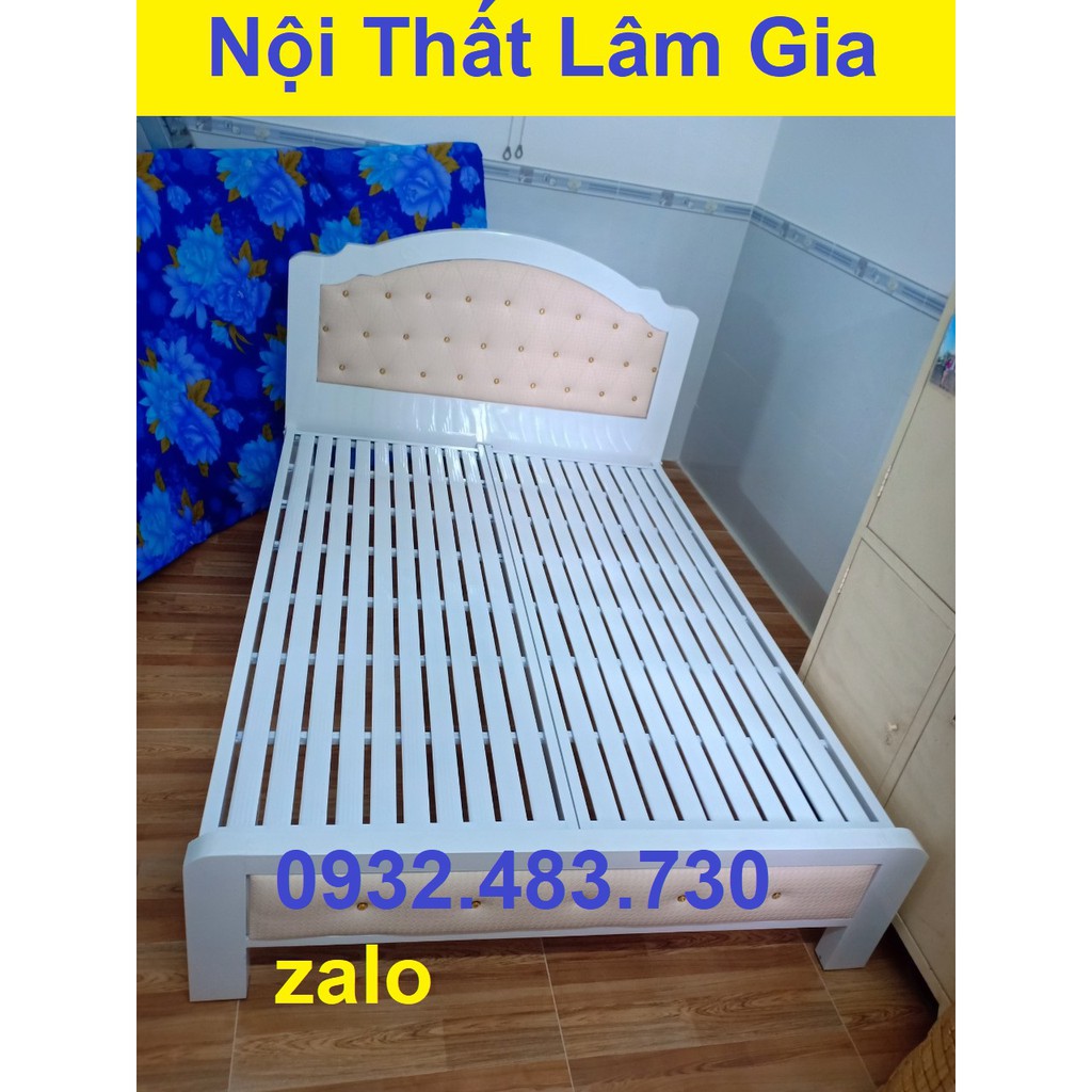 Giường sắt loại tốt ngang 1m4, GSLG-08