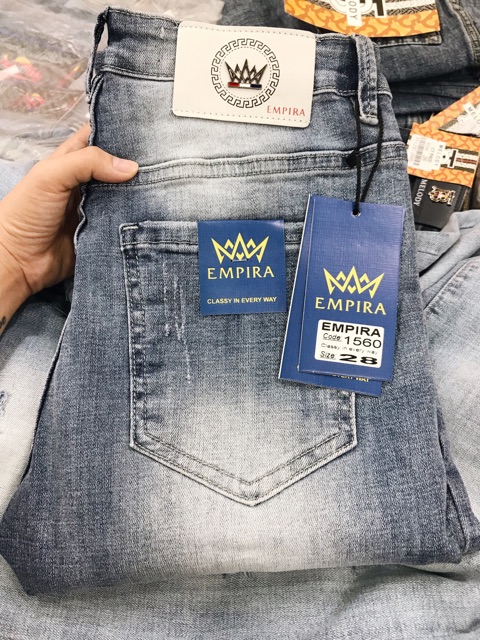 QUẦN JEAN NAM RÁCH XƯỚC FORM SLIM FIT ĐẸP QN376