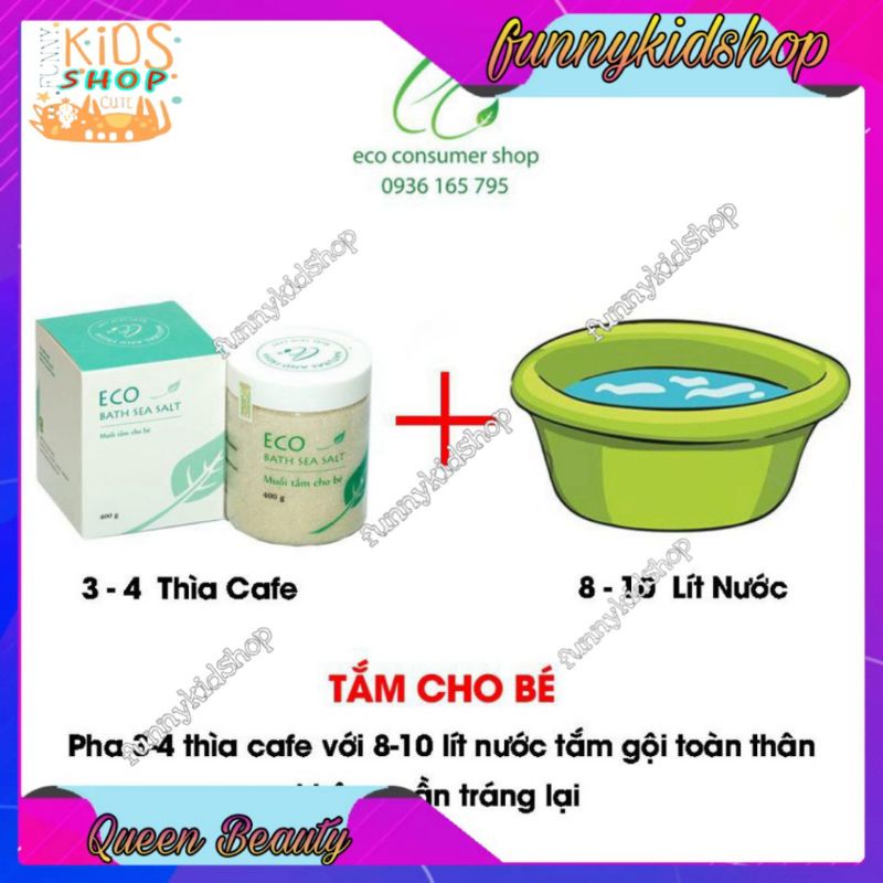 MUỐI TẮM BÉ Eco 200G - Muối tắm bé sinh dược- Muối tắm Eco hết rôm sảy mề đay -  Muối tắm bé thảo dược hết dị ứng