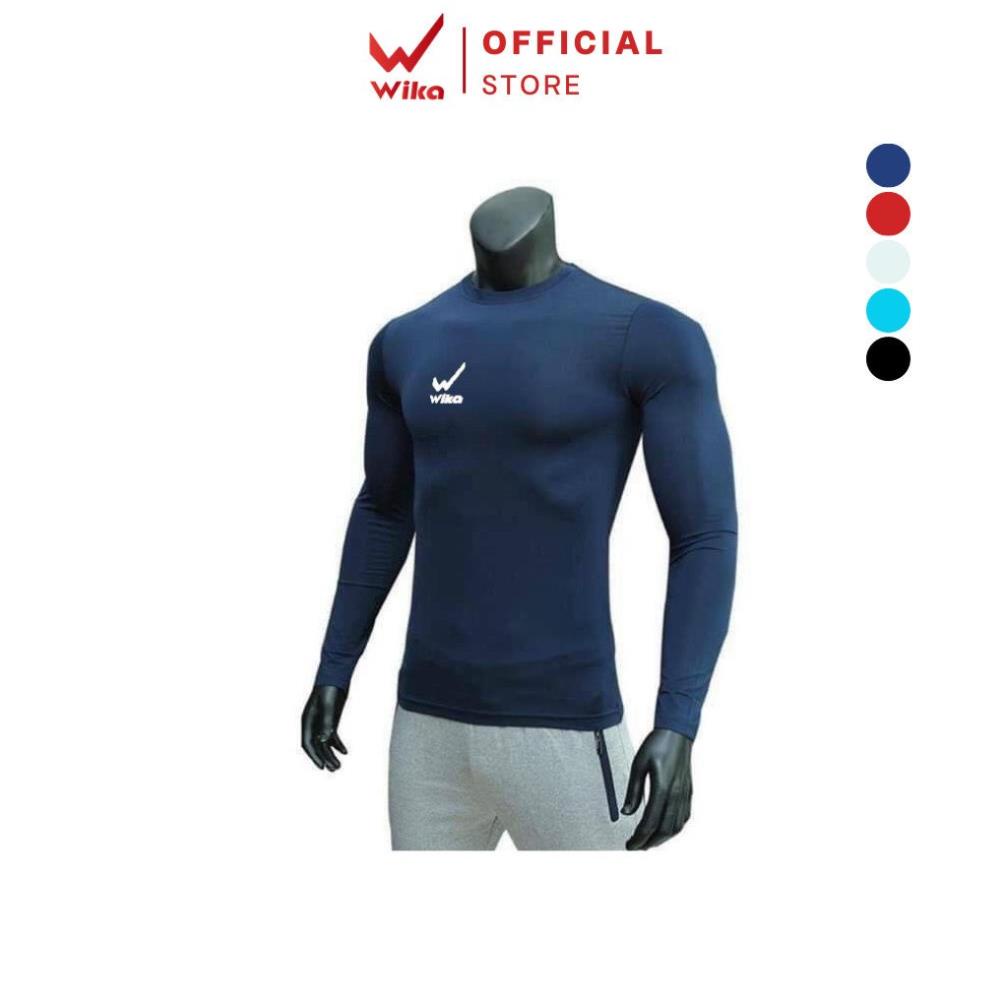 Free Ship - Áo Thể Thao Giữ Nhiệt WIKA Thiết Kế Ôm Body, Chất Cotton Mềm Mịn, Có Độ Co Giãn Thoải Mái Khi Vận Động.