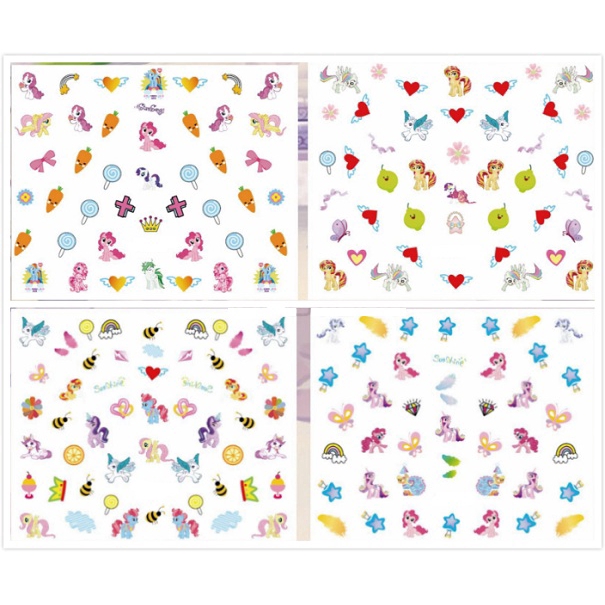 Nhãn dán móng DIY họa tiết hoạt hình dễ thương cho bé