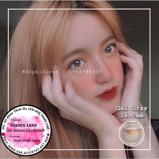 Lens gel gray xám trong veo full cận 0-6 độ