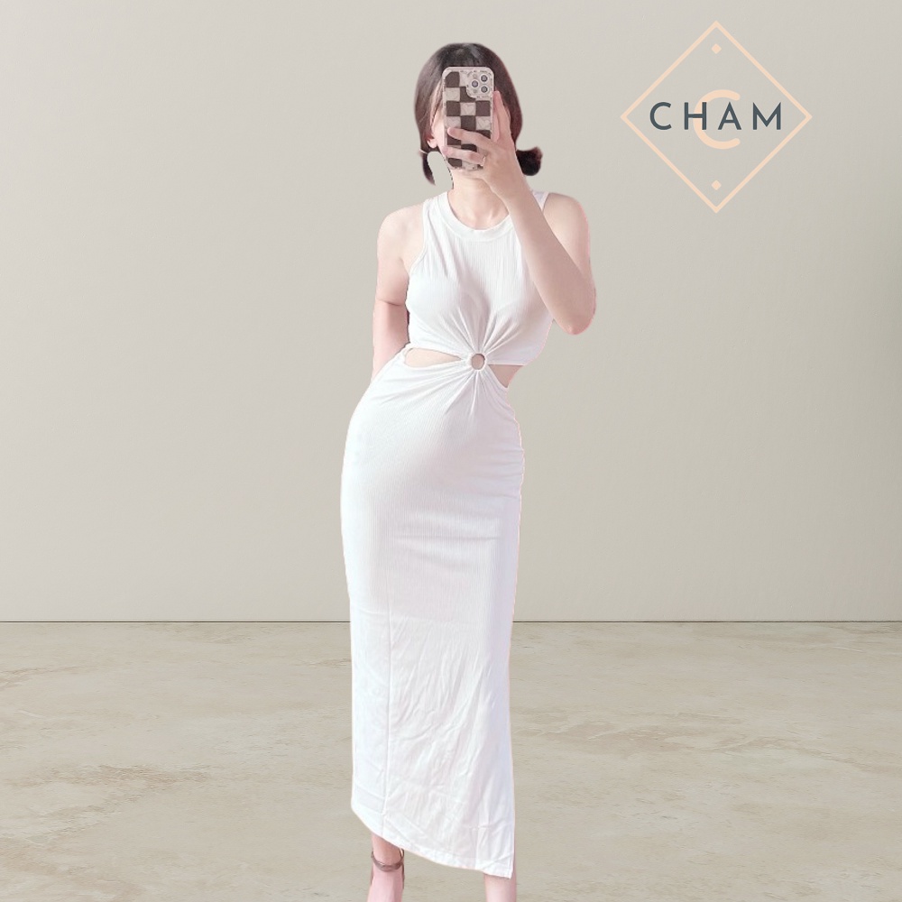 Váy body nữ cotton cao cấp Cham đầm ôm bó sát công sở, đi chơi xinh xắn | BigBuy360 - bigbuy360.vn