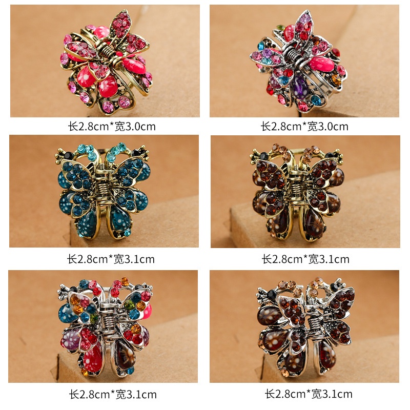 Kẹp Tóc Nhỏ Đính Đá Phong Cách Retro