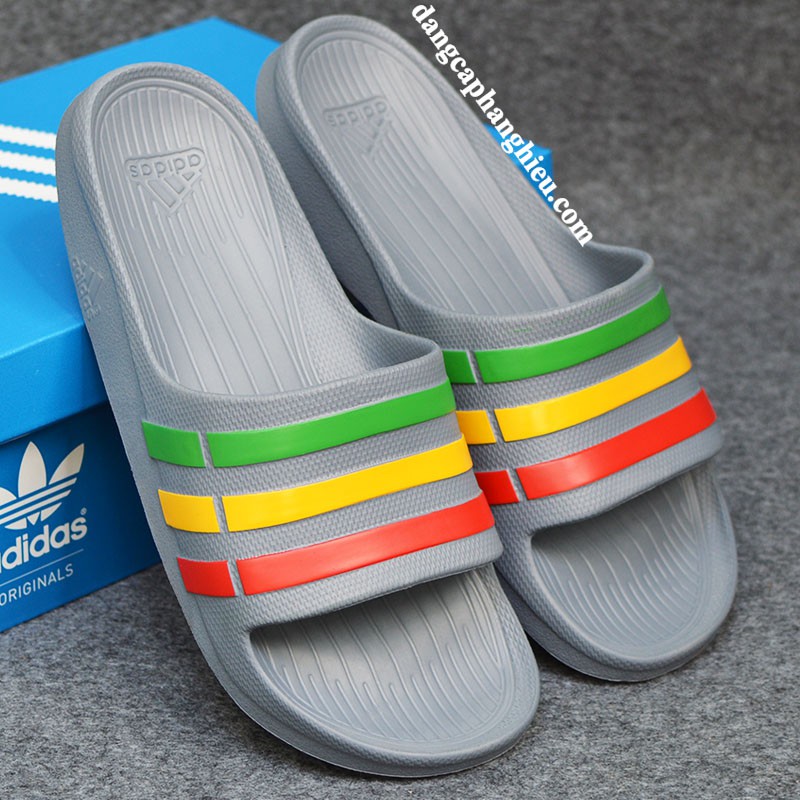 Dép Adidas Duramo chính hãng xám xanh vàng đỏ