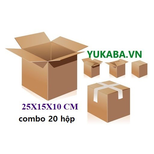 HL - Combo 20 hộp thùng carton 25x15x10