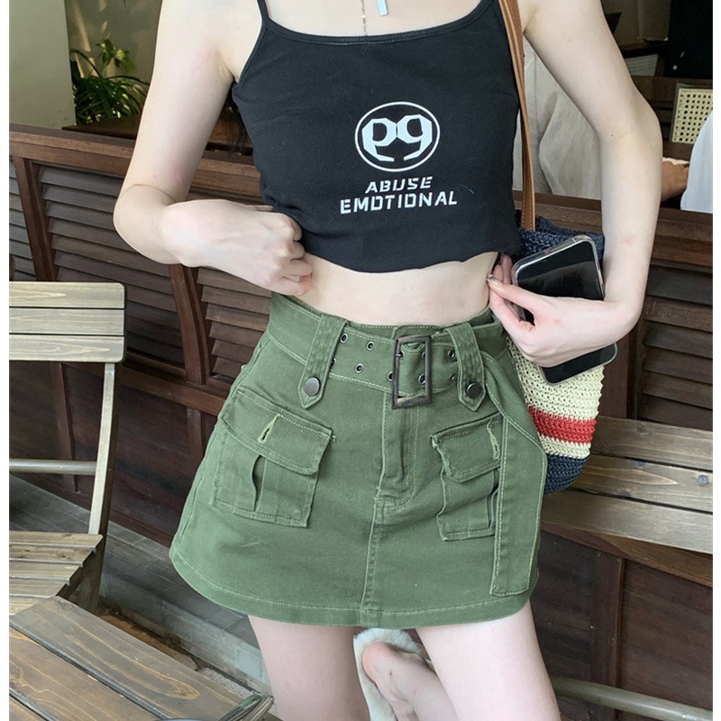 Chân Váy Jean Lưng Cao Dễ Phối Đồ Thời Trang Mùa Thu Cho Nữ