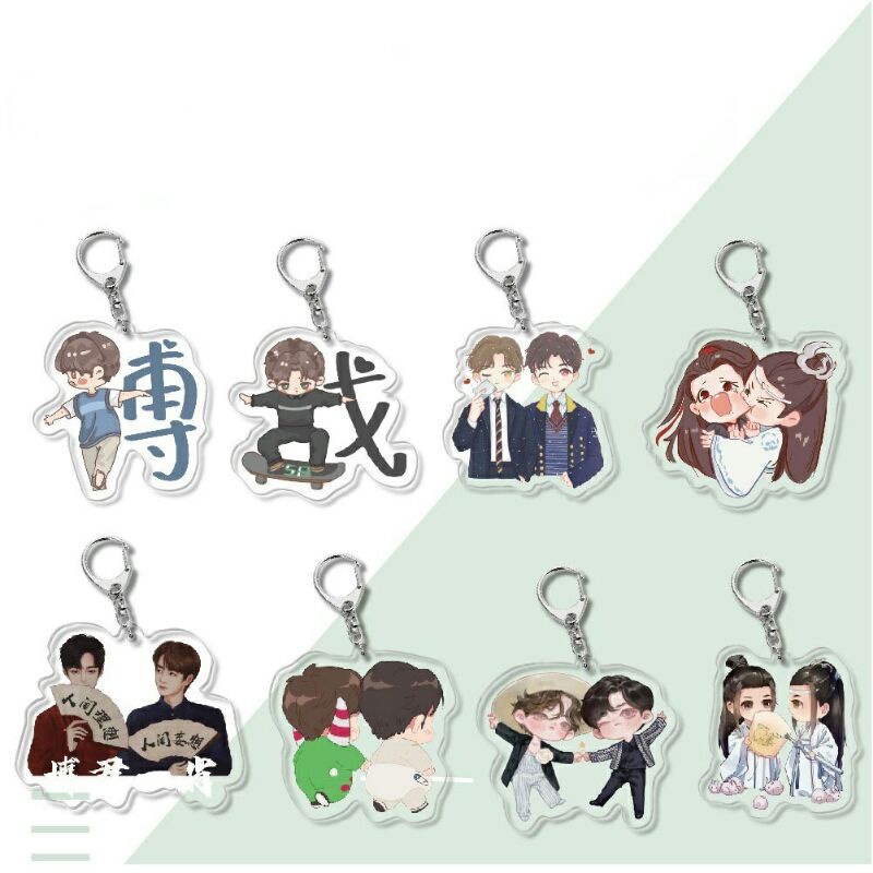 Móc khóa BJYX Vương Nhất Bác Tiêu Chiến keychain Bác Quân Nhất Tiêu V09 đáng yêu