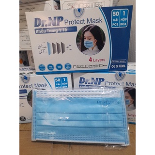 Khẩu trang y tế Dr.NP cao cấp công nghệ kháng khuẩn 4 lớp Medical Masks 50 CÁI /hộp