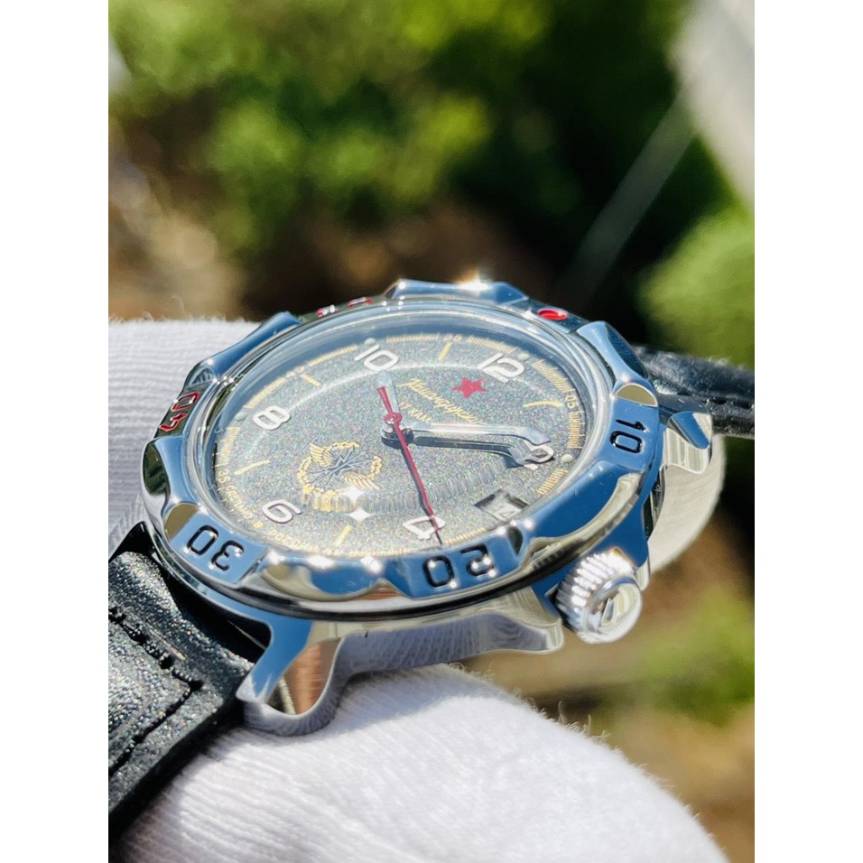 Đồng hồ Nga Vostok Komandirskie 811296. Đồng hồ nam Vostok máy cơ lên giây, size mặt 39, size dây 18, chống nước 3 atm