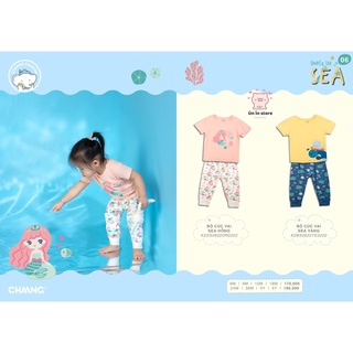 Chaang bộ cộc tay cúc vai quần dài Sea